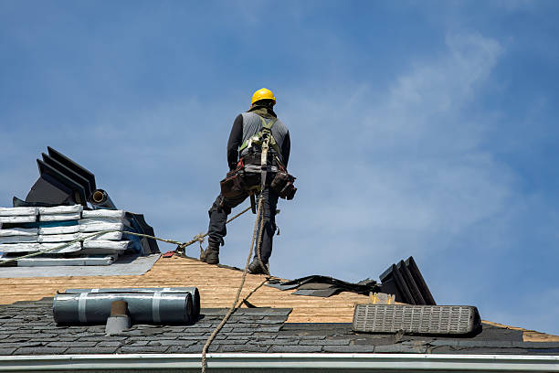 Professional Gutter Installation technician working in Sugar Hill, NH